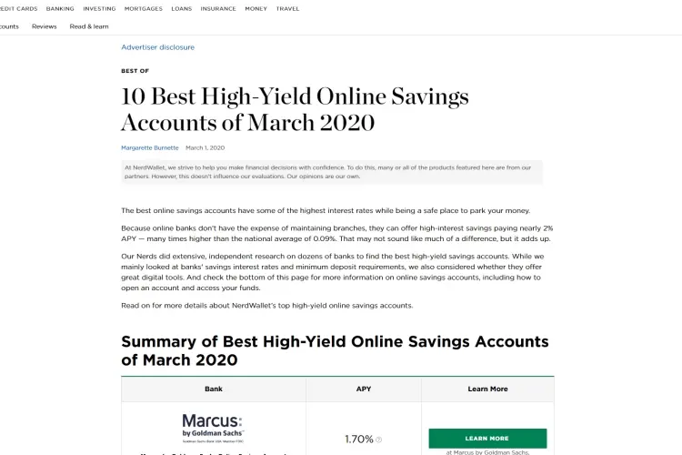High Yield Savings 