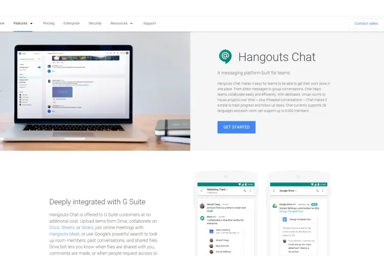 Hangouts Chat and Meet