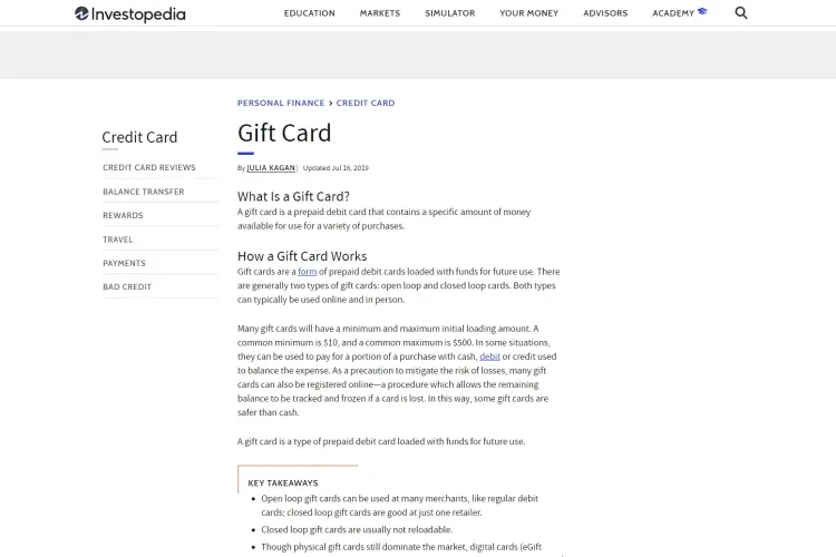 What is a gift card? 