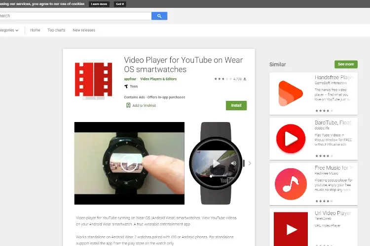 VideoPlayer For Smartwatch